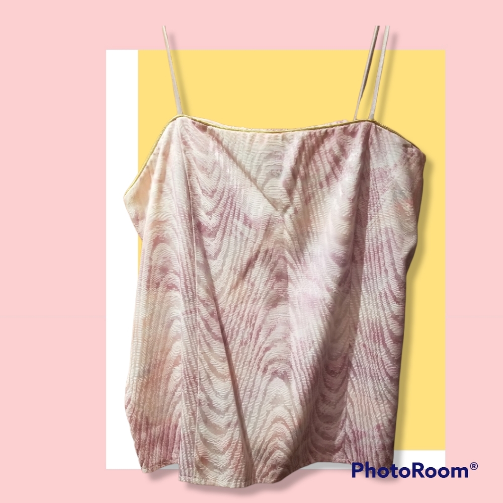 Vintage Pink Cami with Gold Trim